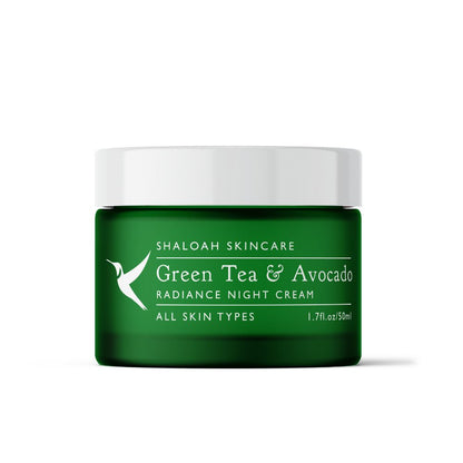 Green Tea & Avocado Radiance Night Cream – Hydrating Natural Face Cream