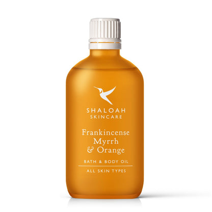Orange, Frankincense & Myrrh Bath & Body Oil, Aromatherapy Massage Oil