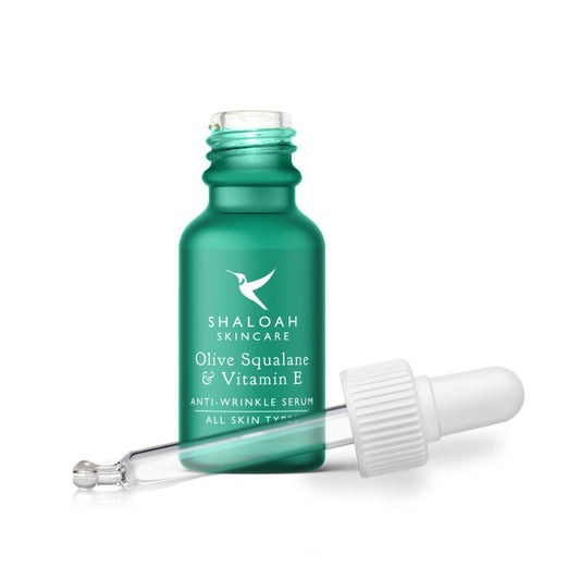 Olive Squalane & Vitamin E Face Oil - Natural Anti Wrinkle Face Serum